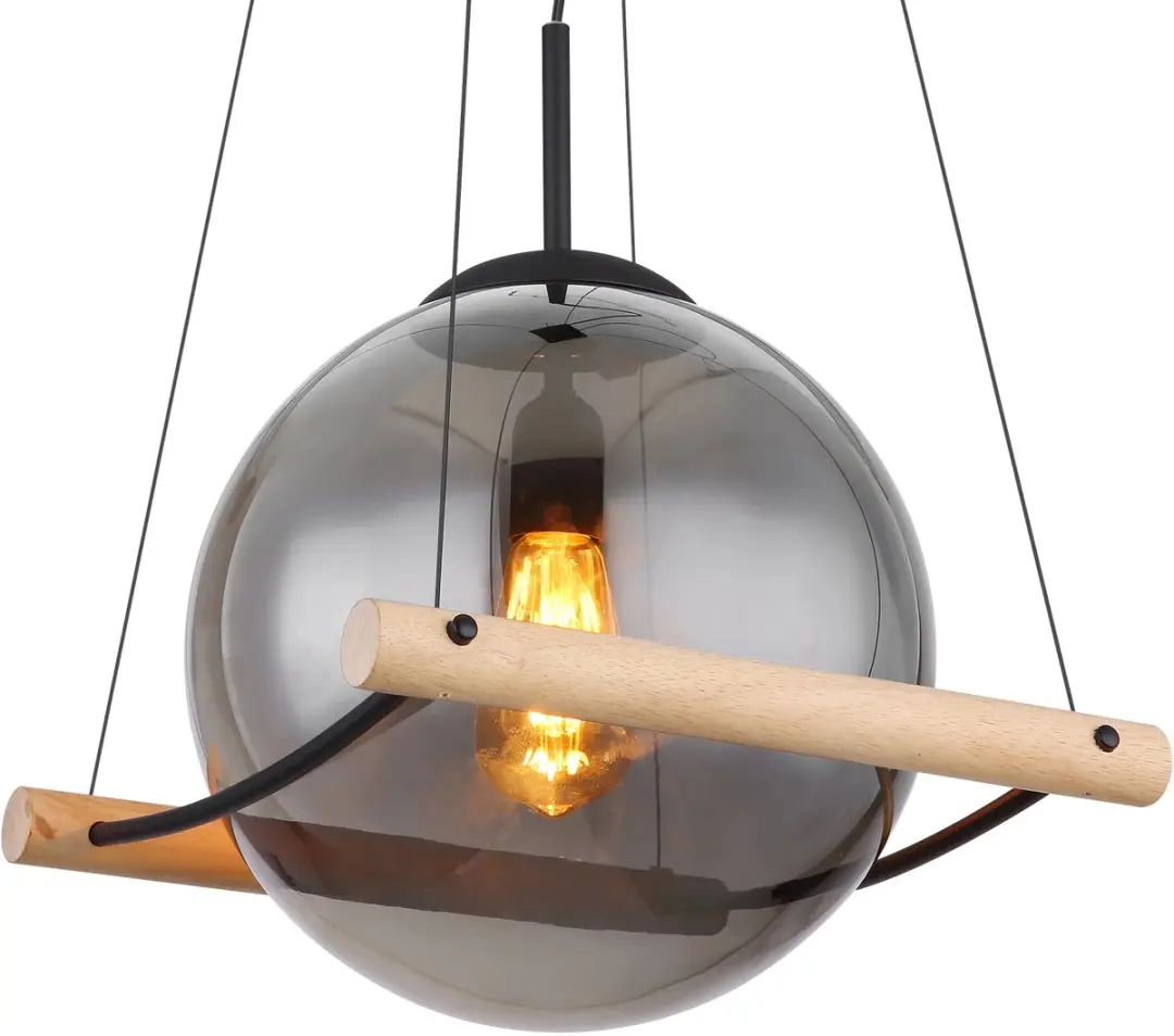 Globo Leona Hanglamp - Zwart - Ø30cm - E27