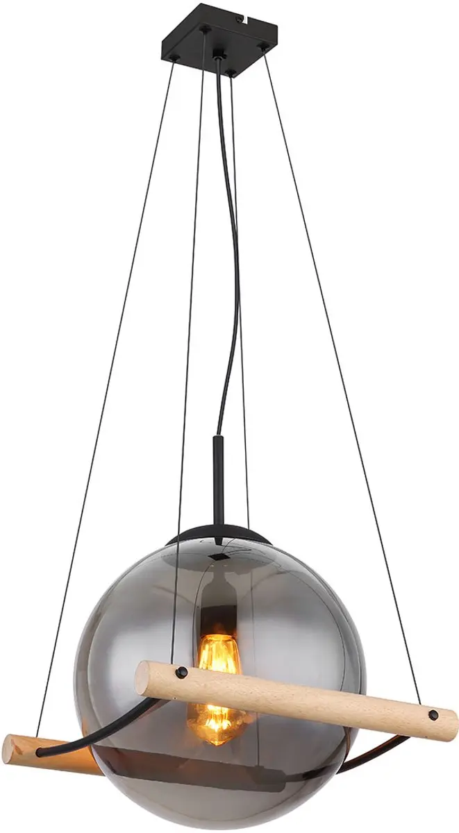Globo Leona Hanglamp - Zwart - Ø30cm - E27