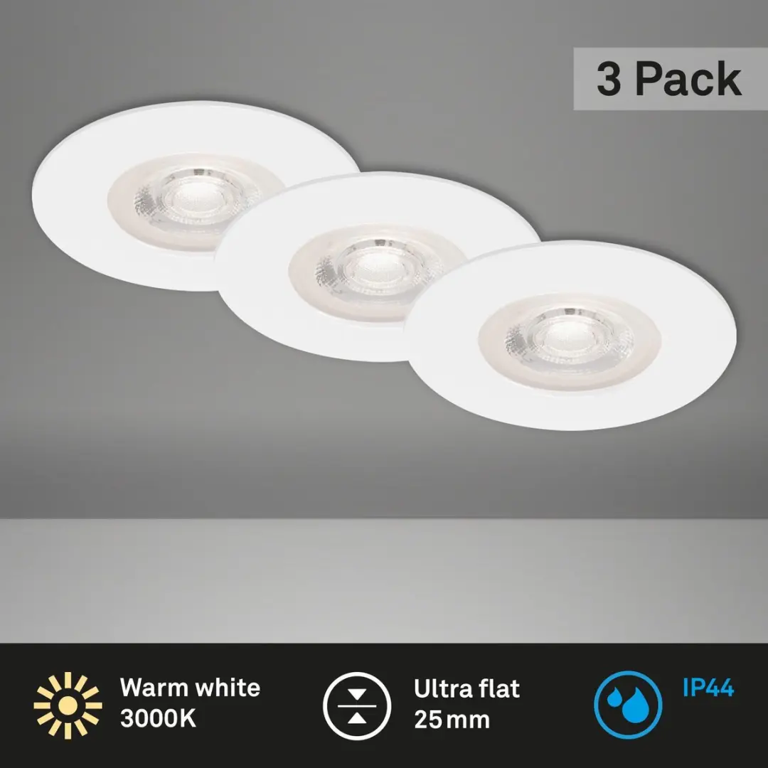 Briloner LED Inbouwspots Set 3x
