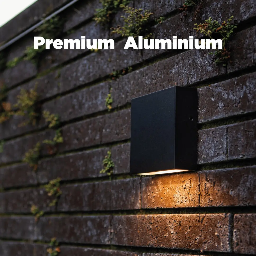 Lutec Gemini XF LED Wandlamp 750Lm - 3000K - IP54 - Zwart - afbeelding 6 van 6