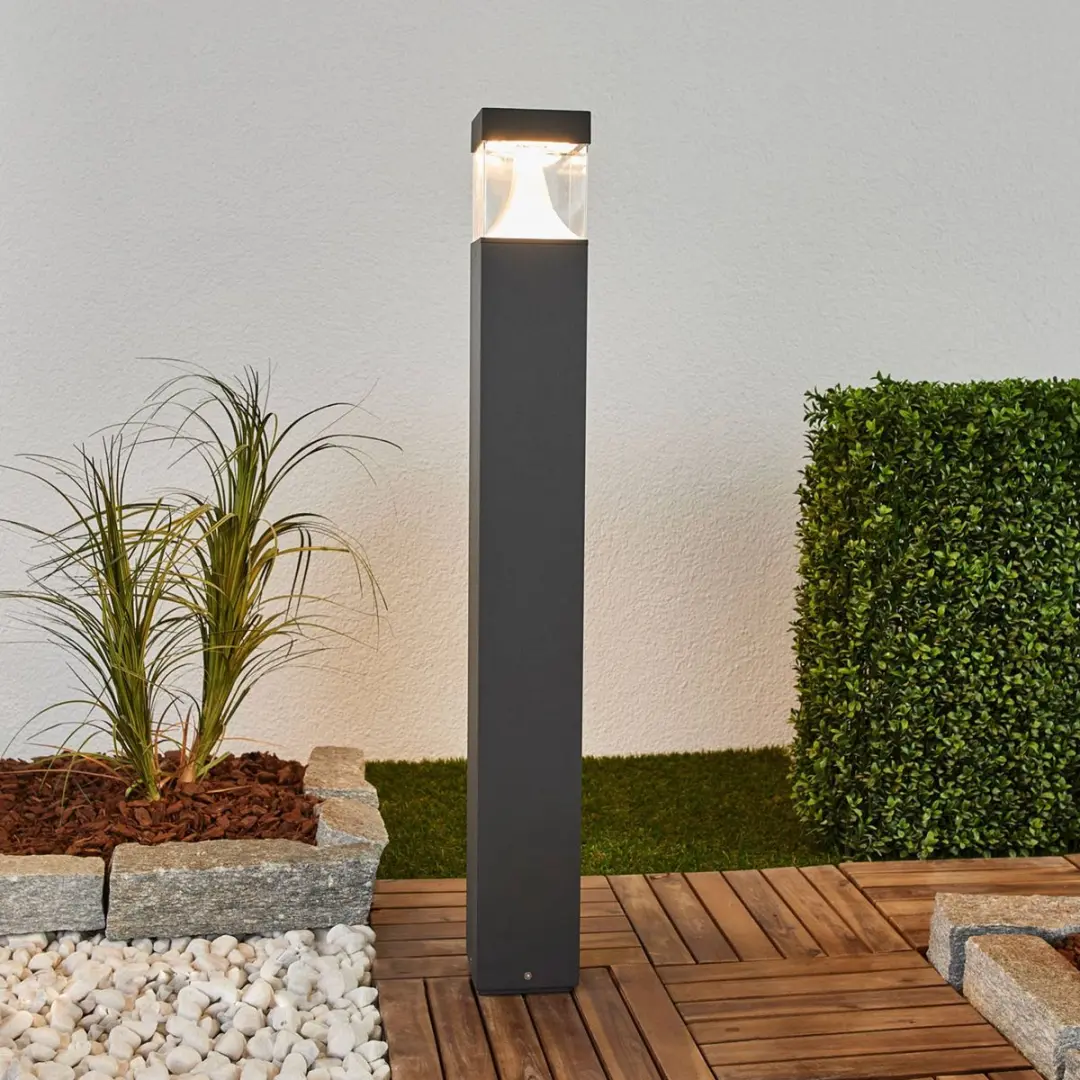 Lucande LED Buitenlamp 9W - 1 Licht - Grafietgrijs
