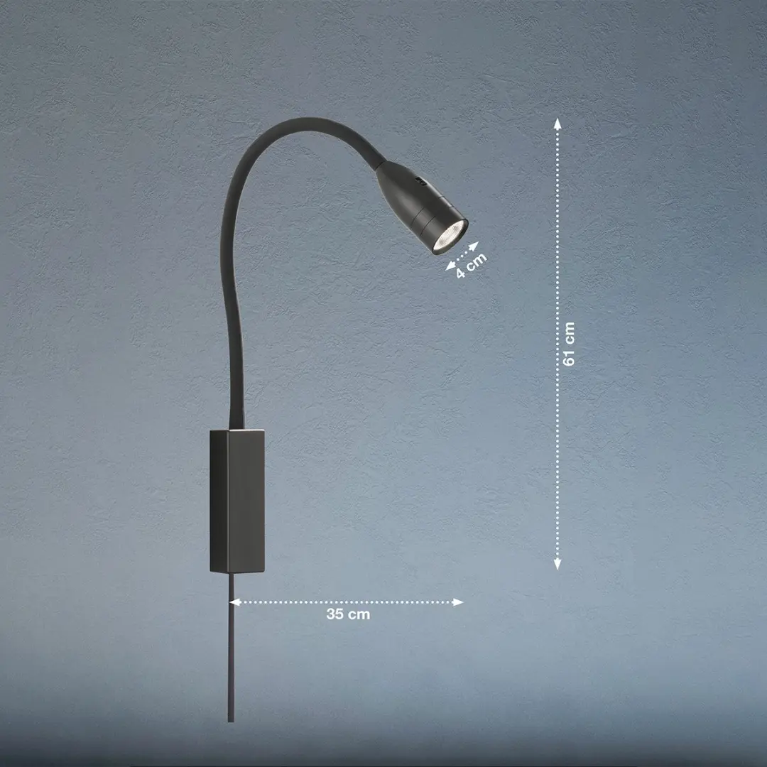 Fischer & Honsel Sten LED Wandlamp 5W - Zwart