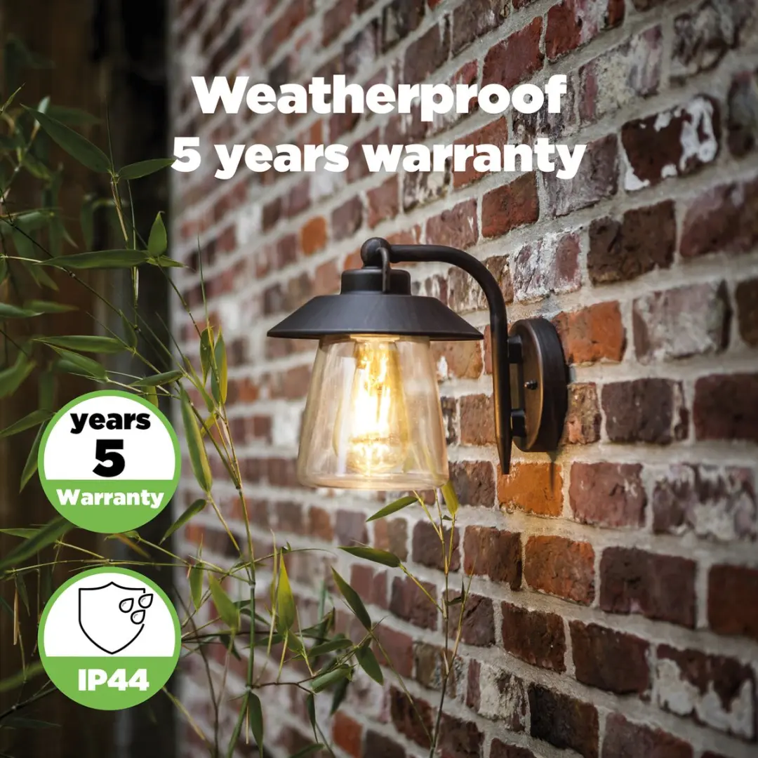 Lutec Cate Wandlamp E27 Mat Roestkleur - IP44