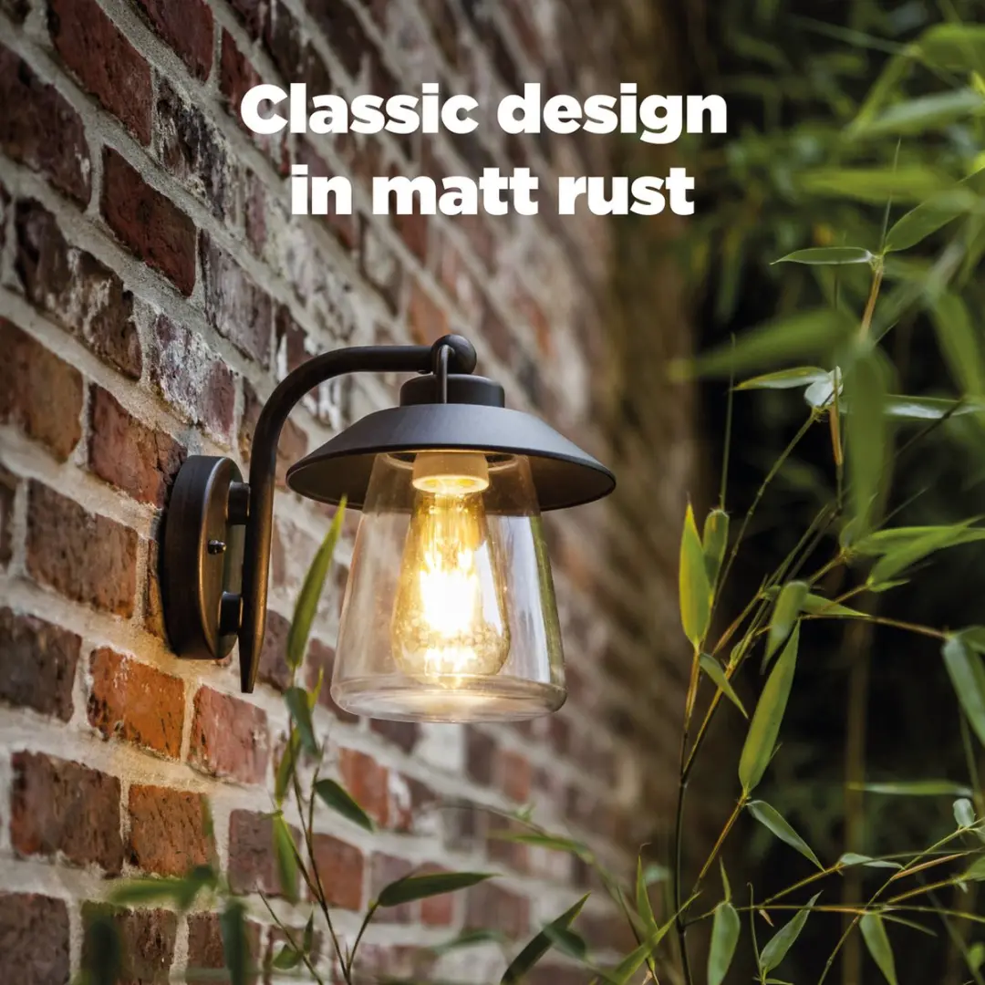 Lutec Cate Wandlamp E27 Mat Roestkleur - IP44