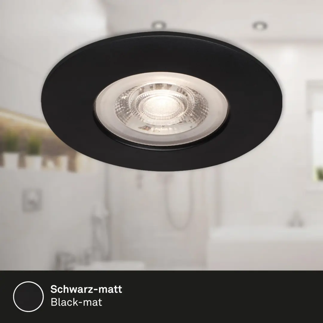 Briloner LED Inbouwspots Ø9cm - 3 Stuks - 5W 460Lm 3000K - Zwart