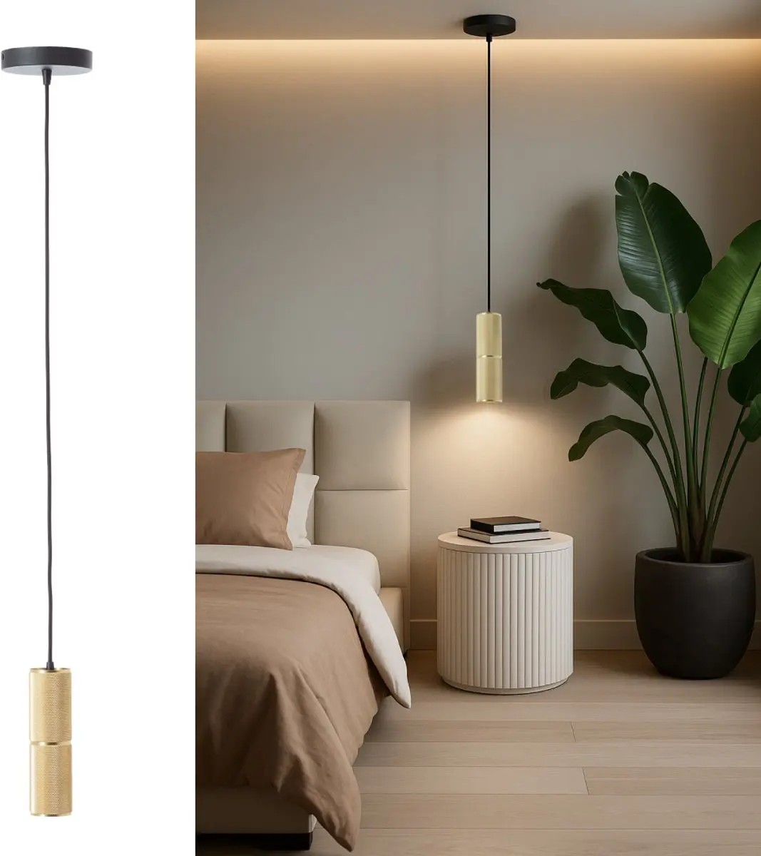 Brilliant Marty Hanglamp GU10 5W - Goud/Zwart