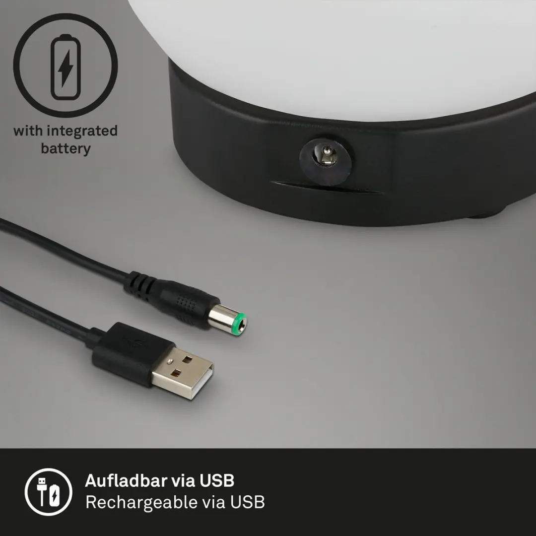 Briloner POKA LED Tafellamp Oplaadbaar 3W - Zwart