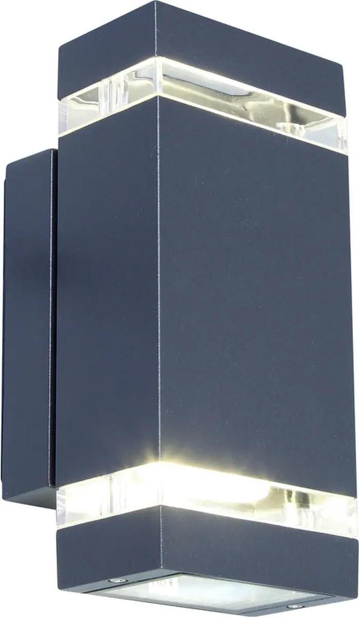 Lutec Focus LED Wandlamp Up & Down 8.3W - 500 Lumen - Donkergrijs