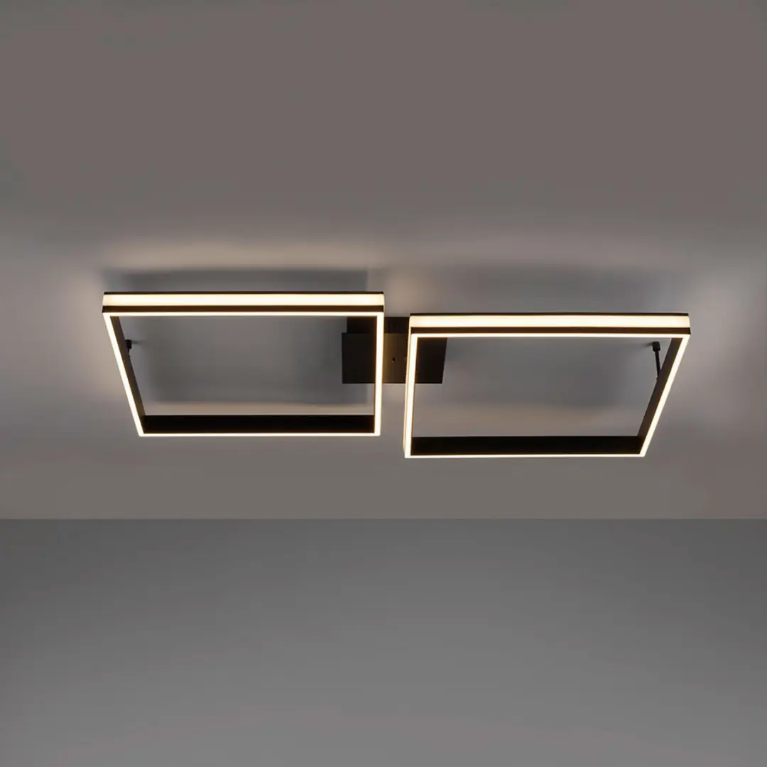 JUST LIGHT LED Plafondlamp 38W - 104,8cm - Metaal Zwart
