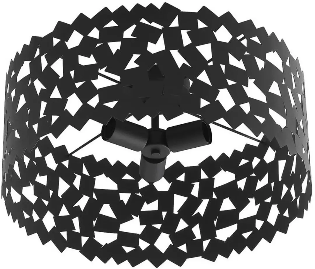 Lucande Plafondlamp 3-Lichts E27 - 50cm - Zwart