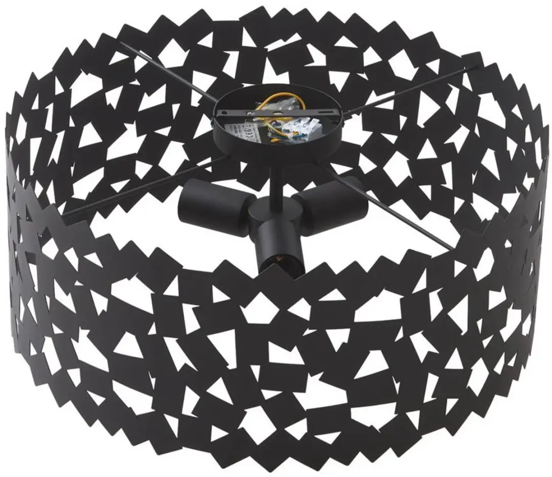 Lucande Plafondlamp 3-Lichts E27 - 50cm - Zwart