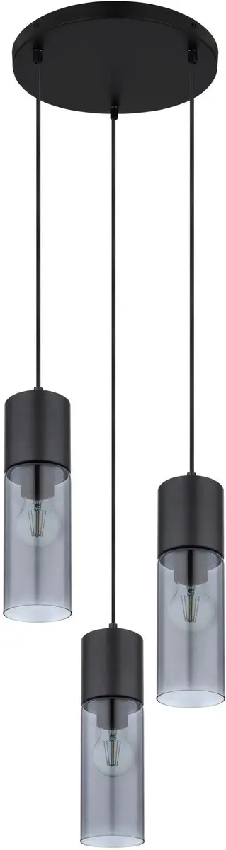 Globo Annika Hanglamp - 3 Lichtpunten - Ø30cm - Zwart