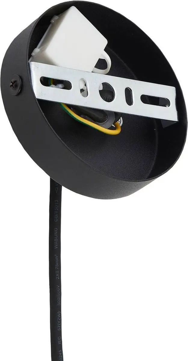 Lucande Hanglamp Buiten 1 Licht Metaal/Acryl E27 - 46cm - Zwart/Wit