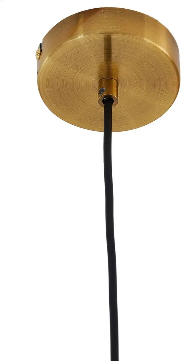 Lindby Hanglamp Glas Metaal 32cm E27 - Amber/Goud
