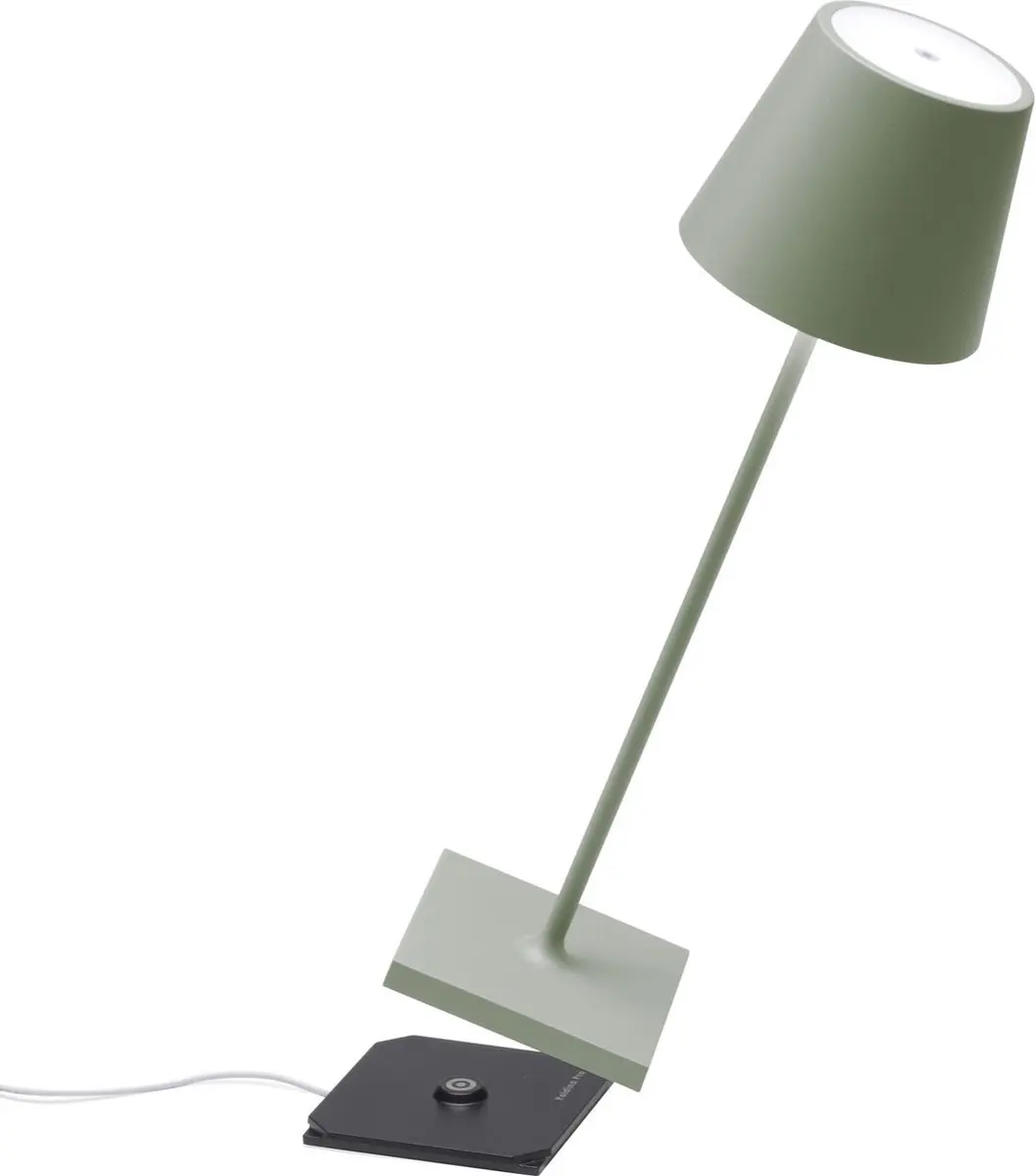 Zafferano Poldina Pro Oplaadbare LED Tafellamp Sage Groen
