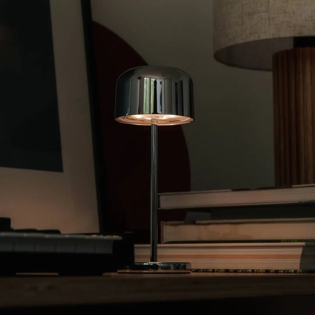 Lucande Terraslamp CCT 1 Licht - Ø8cm - Hoogglans Chroom