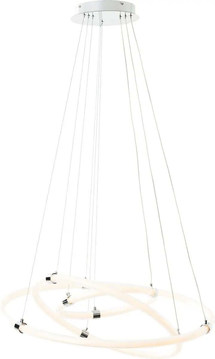Brilliant Poolen LED Hanglamp 80cm - Chroom - 6500K