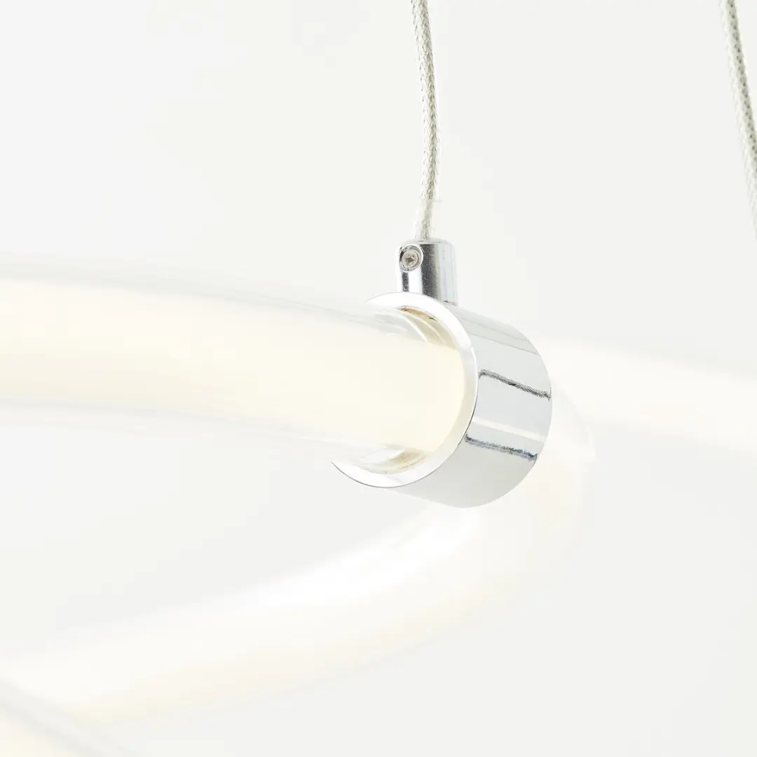 Brilliant Poolen LED Hanglamp 80cm - Chroom - 6500K