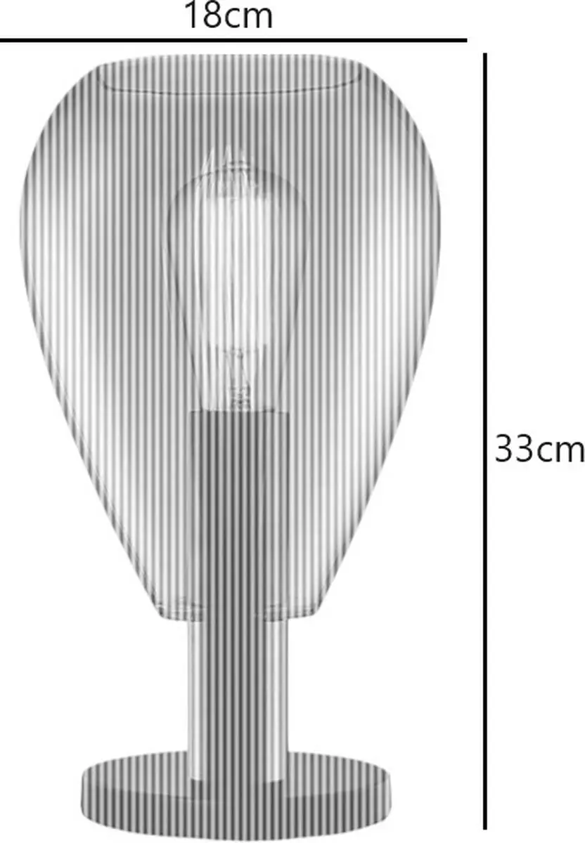 Freelight Dorato Tafellamp - 33cm - Zwart/Goud
