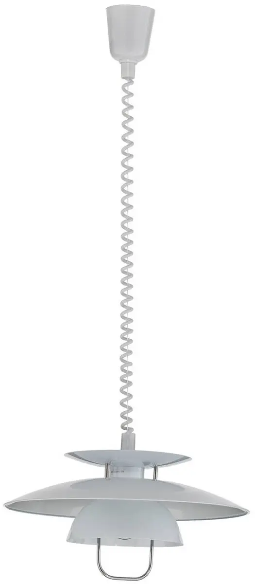 Lindby Hanglamp Nadija+ - Metaal - 22cm - Ø43cm - E27 - Wit