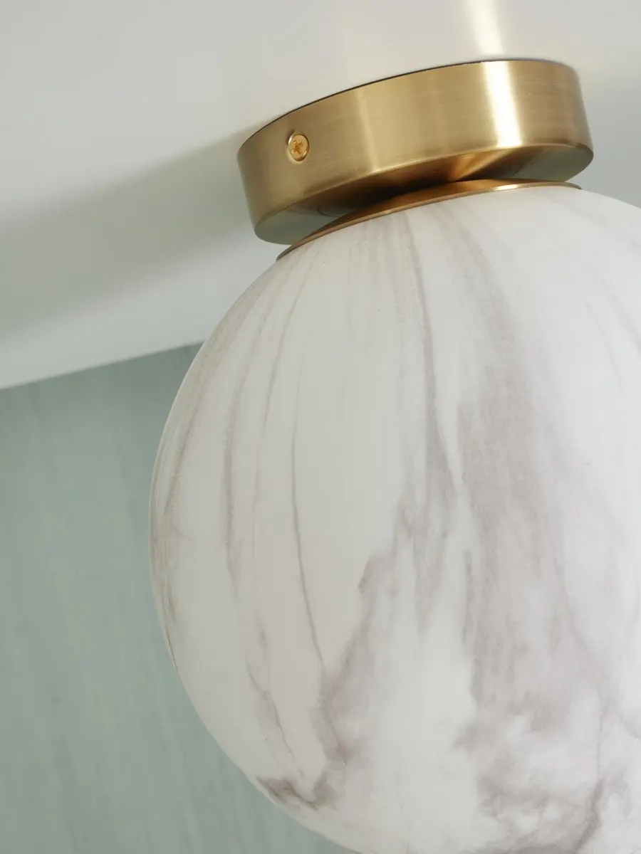 it's about RoMi Plafonnière Carrara Ø22cm - Goud/Wit