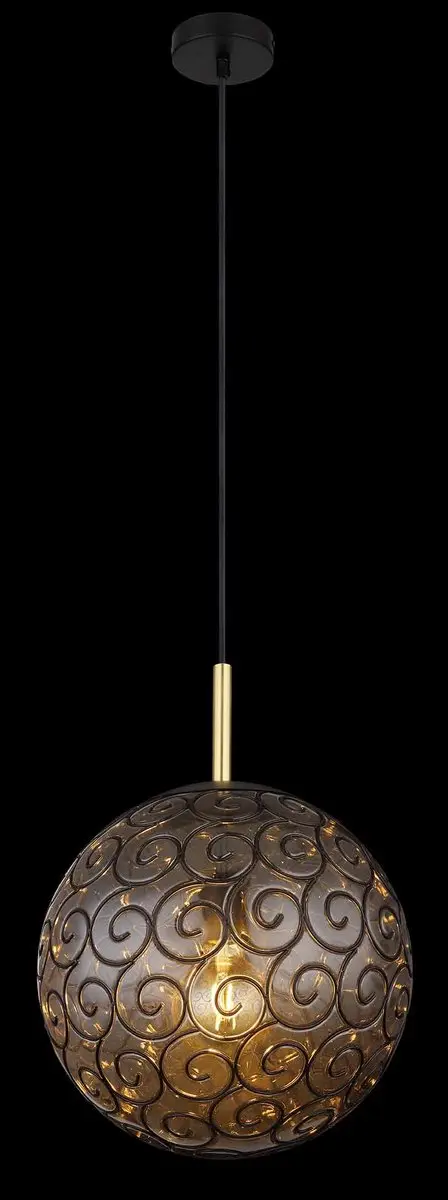 Globo Fitz Hanglamp - Ø35cm - Zwart - afbeelding 3 van 6