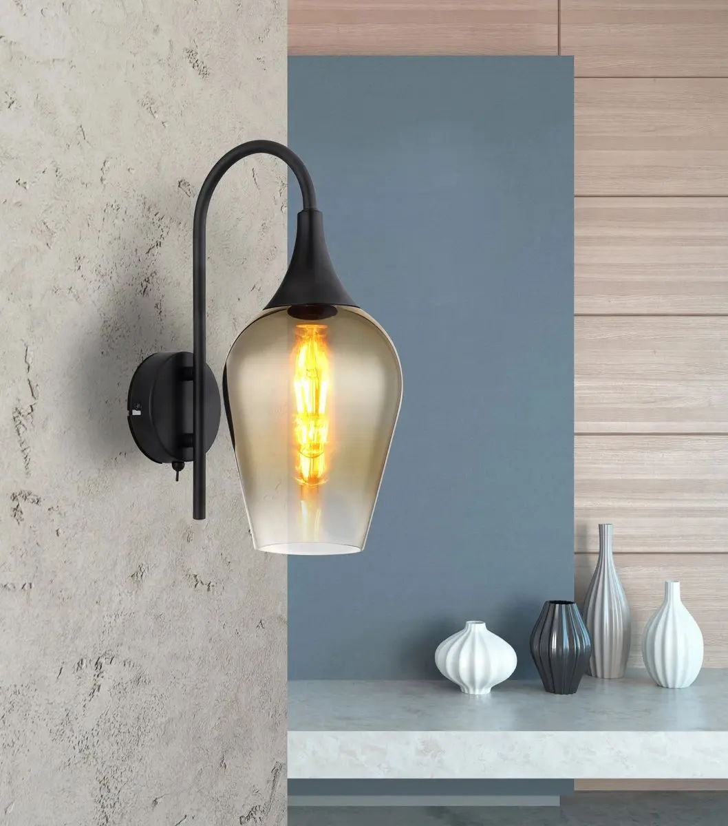 Globo Lavus Wandlamp Groen - E27 - afbeelding 4 van 6