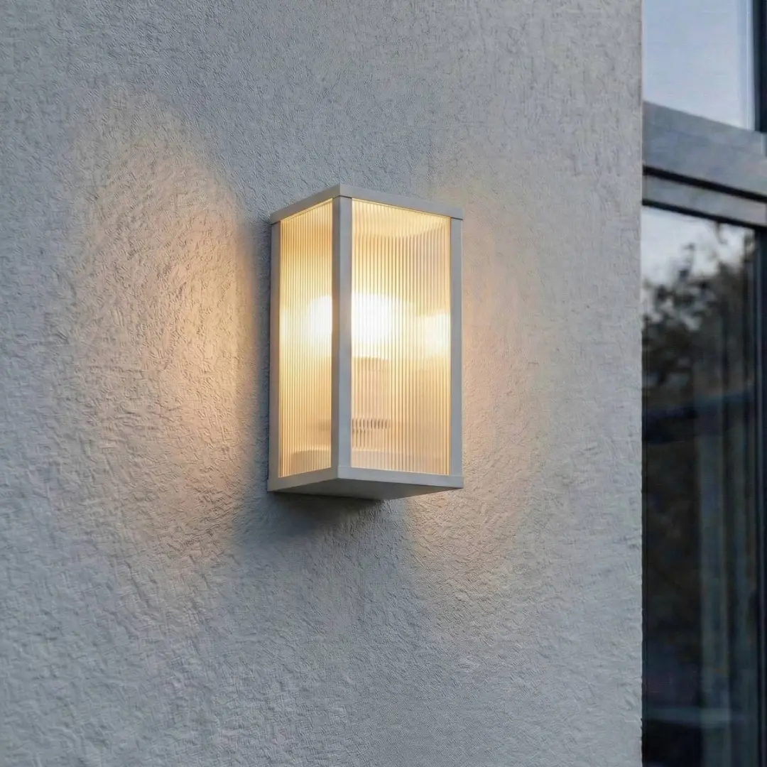 Lindby Wandlamp Buiten 1 Licht E27 - Grijs/Transparant