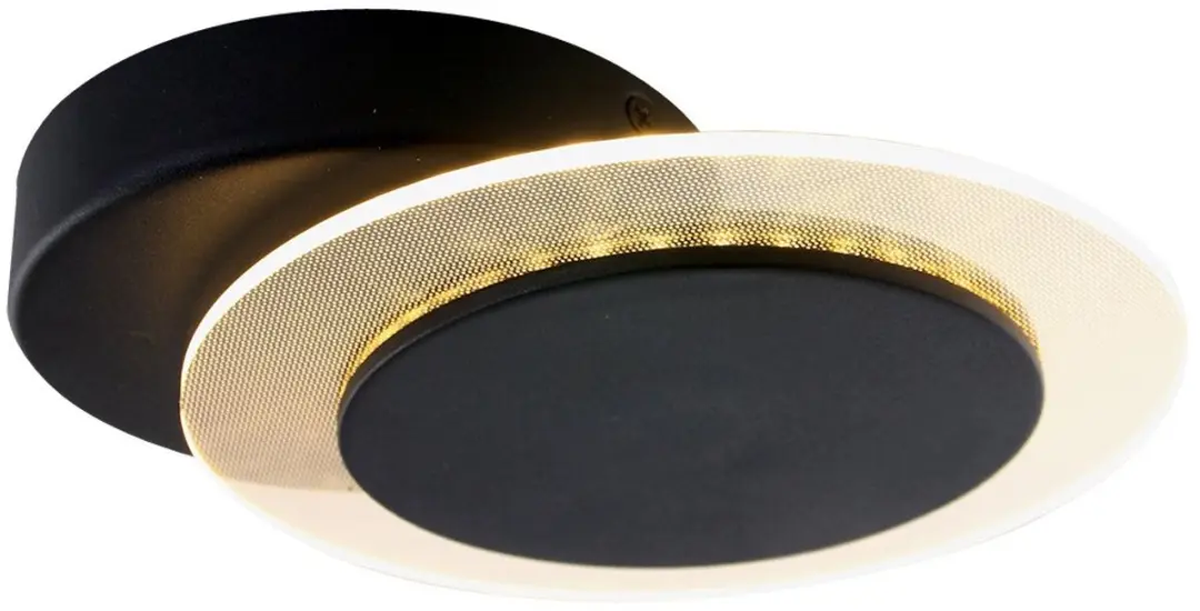 Steinhauer Lido 2564ZW Wandlamp - Ø17cm Zwart