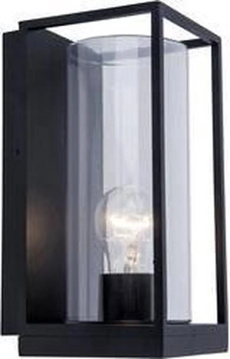 Lutec Flair Wandlamp E27 40W - Mat Zwart