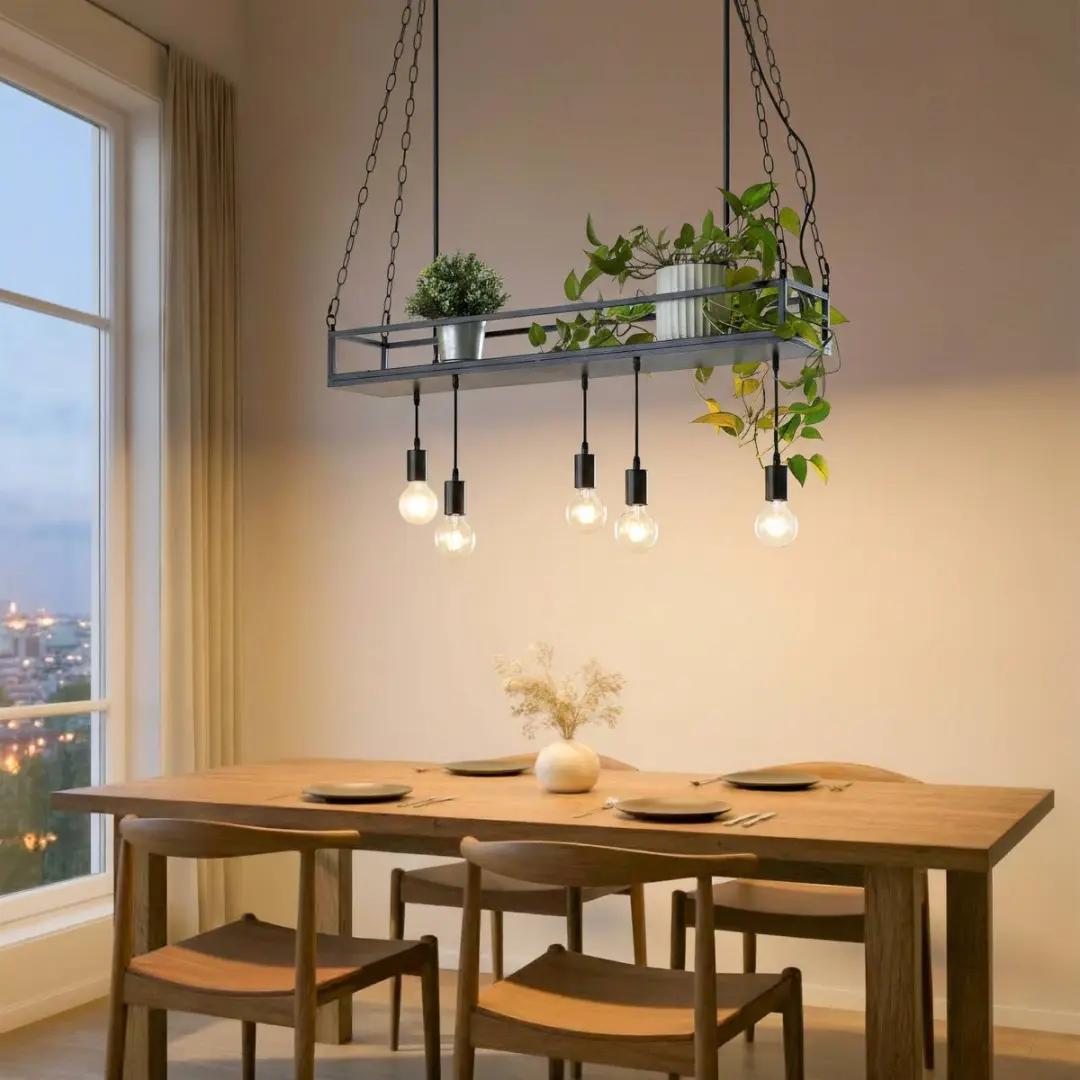 Lindby Hanglamp 5-lichten IJzer - Zwart