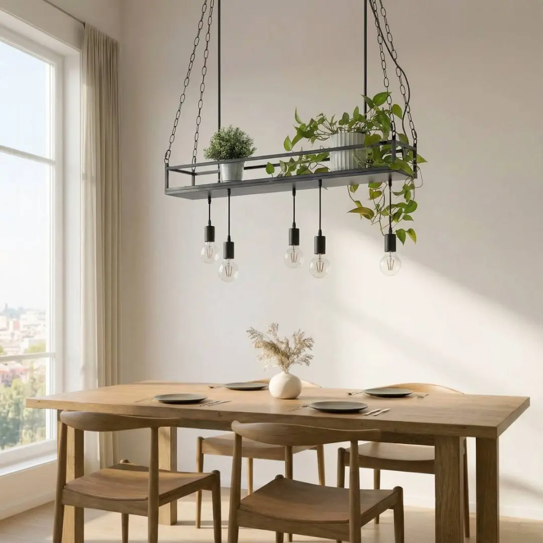 Lindby Hanglamp 5-lichten IJzer - Zwart
