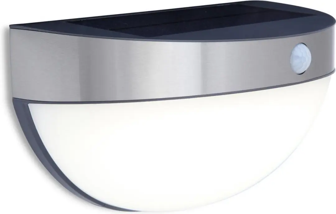Lutec Bubble Solar Wandlamp - PIR Bewegingsensor - Roestvrij staal
