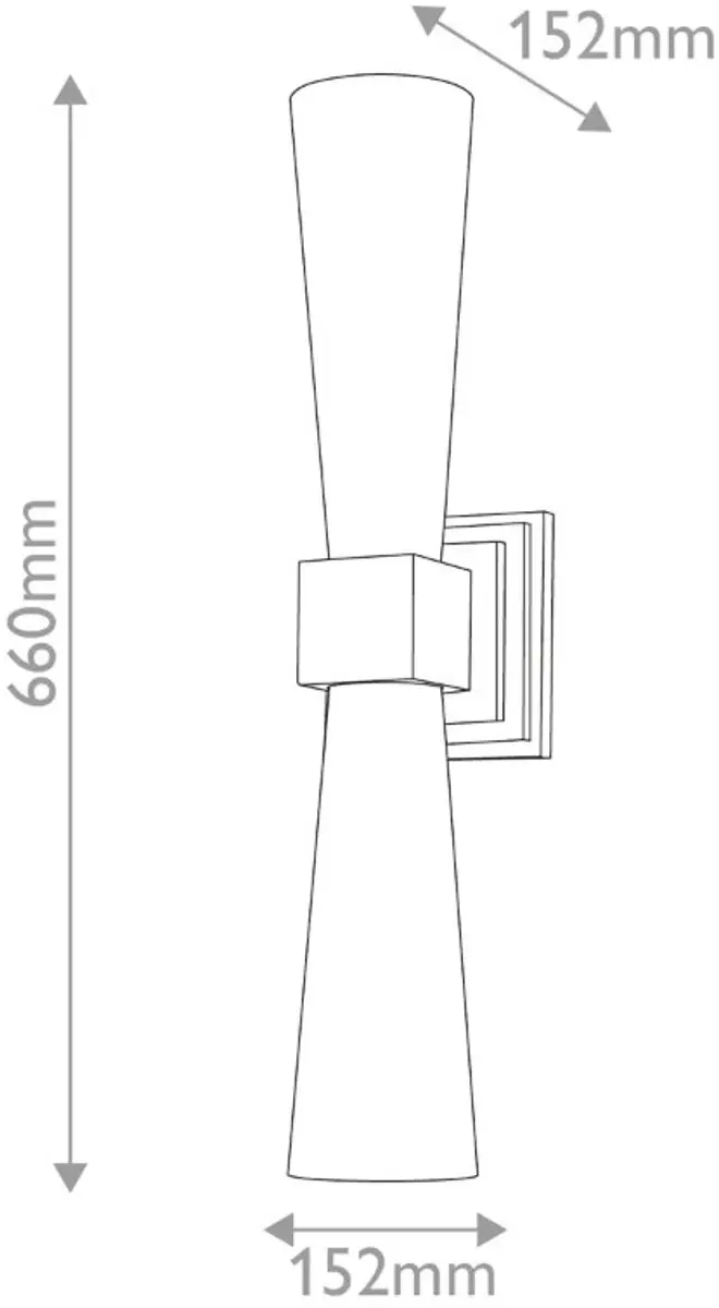 Elstead LED Wandlamp Kristy 2x E27 - 8W Goud