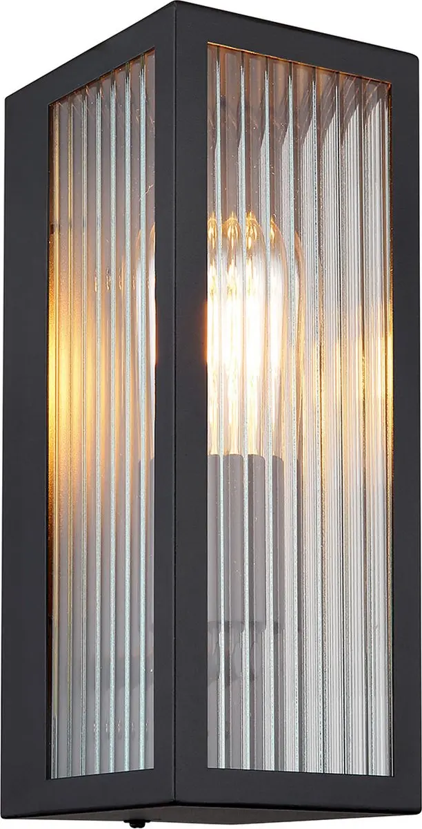 Globo Wandlamp Gundula 31980 - 1 Lichtpunt - Ø12cm - Zwart