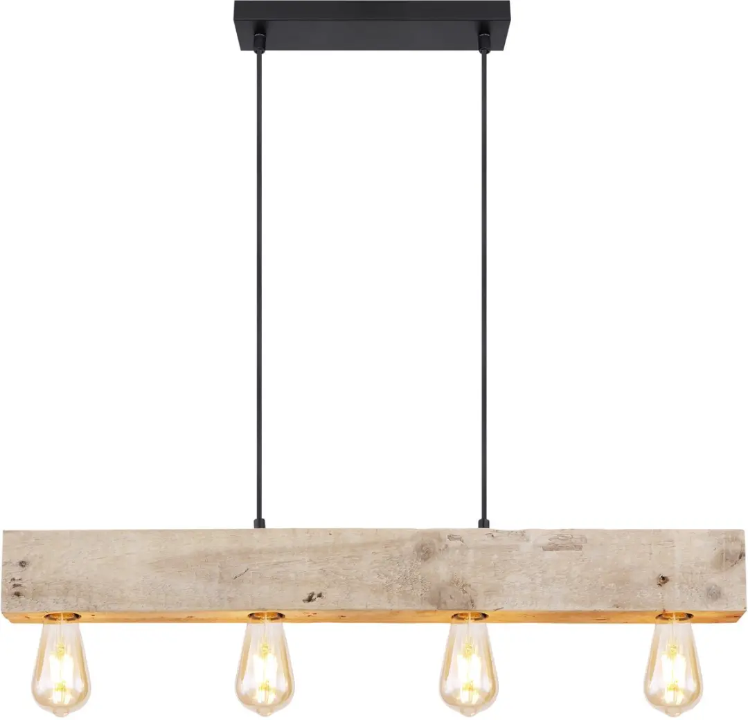 Globo Hanglamp 4-Lichts E27 - 80x120cm Zwart - afbeelding 2 van 6