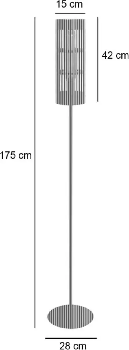 Freelight Scarico Vloerlamp - 1x E27 - 25W - Zwart & Goud