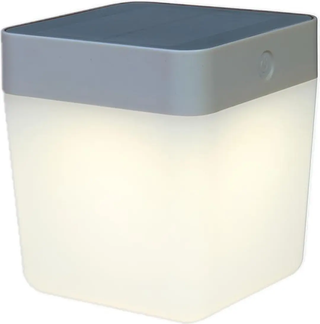 Lutec Table Cube Draagbare LED Solarlamp - Zilver