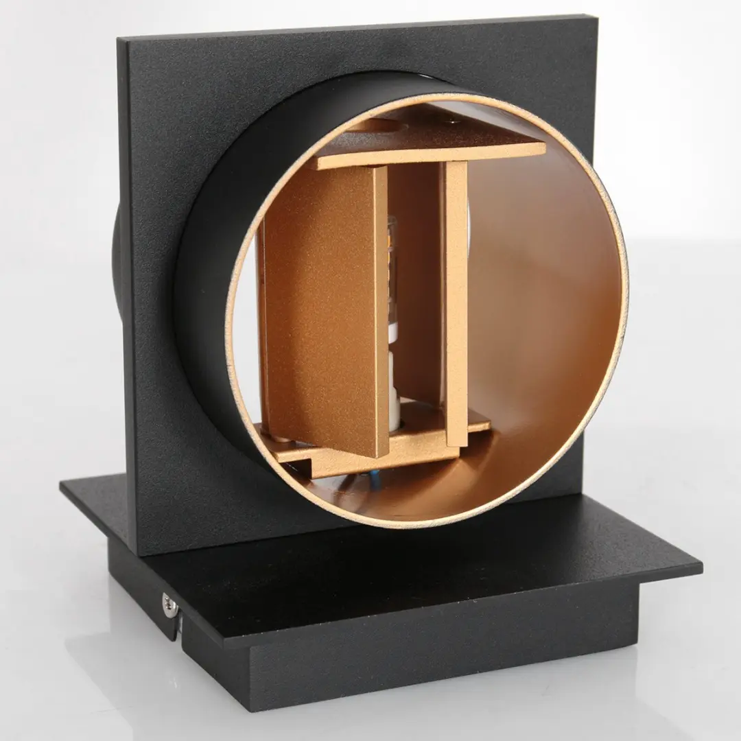 Steinhauer Muro 3366ZW Wandlamp - Zwart/Goud - 2700K - afbeelding 6 van 6