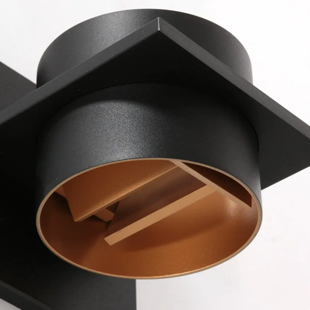Steinhauer Muro 3366ZW Wandlamp - Zwart/Goud - 2700K