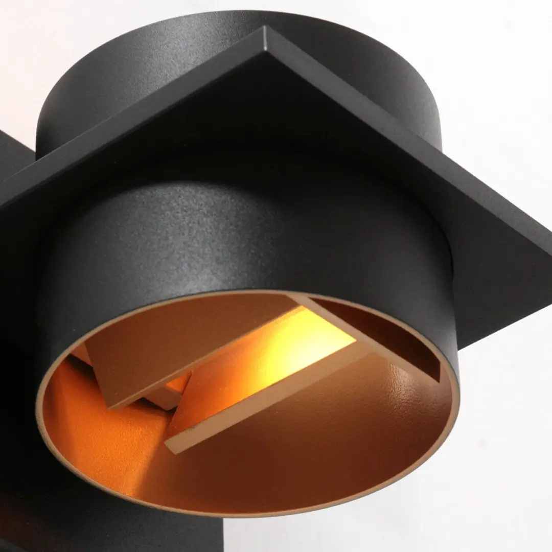 Steinhauer Muro 3366ZW Wandlamp - Zwart/Goud - 2700K