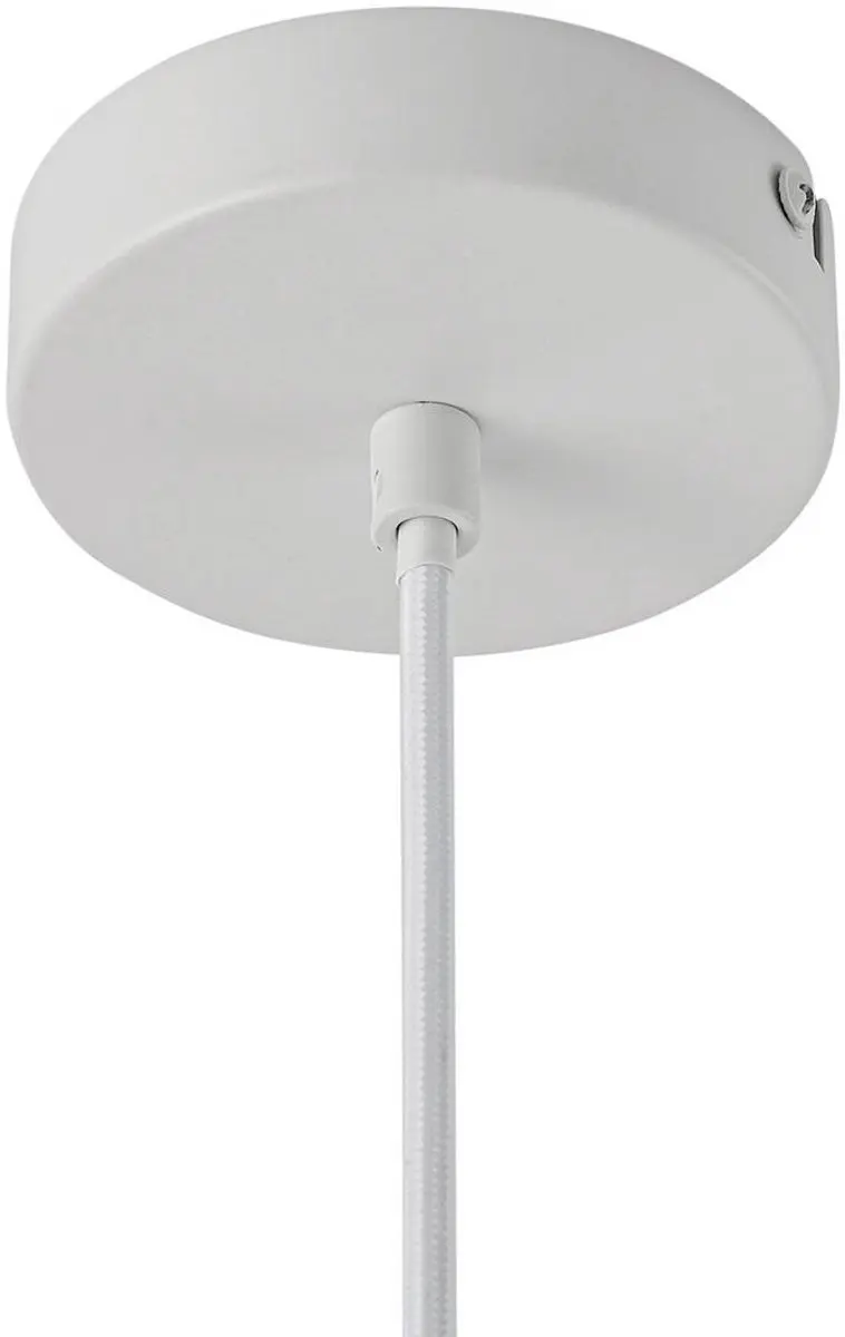 Lindby Hanglamp 3-lichts Textiel Metaal 70cm - Wit