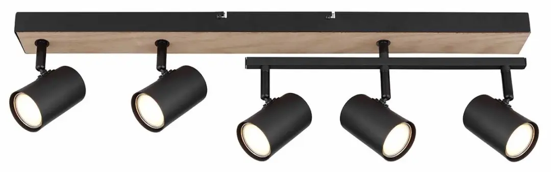 Globo Robby Opbouwspot GU10 - 5 Stuks - Zwart