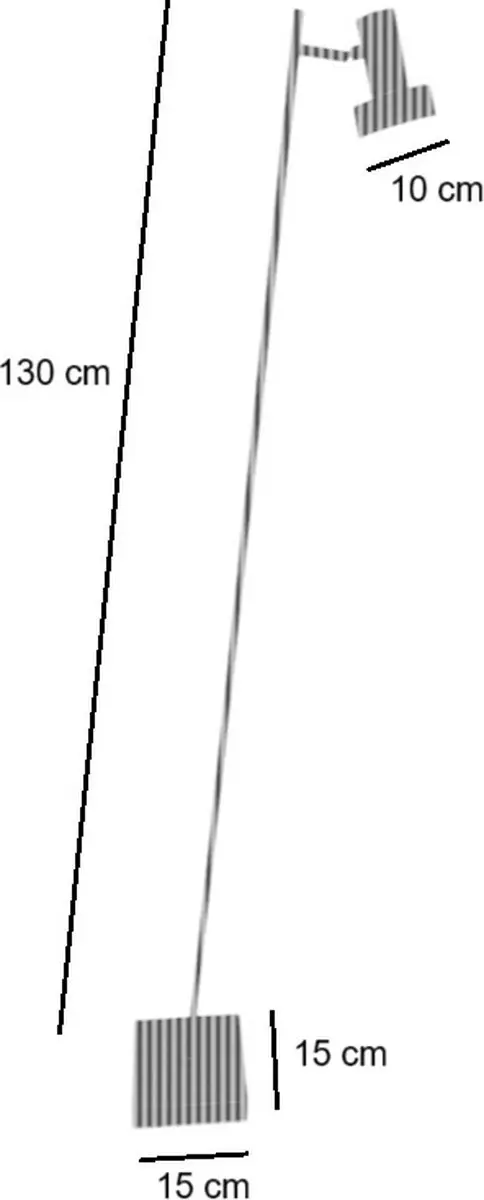 Freelight Lunata Vloerlamp 130cm - Mat chroom