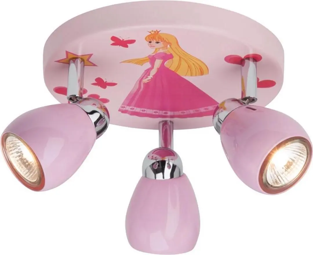 Brilliant Princess Kinder Plafondspots Roze - 3 Stuks