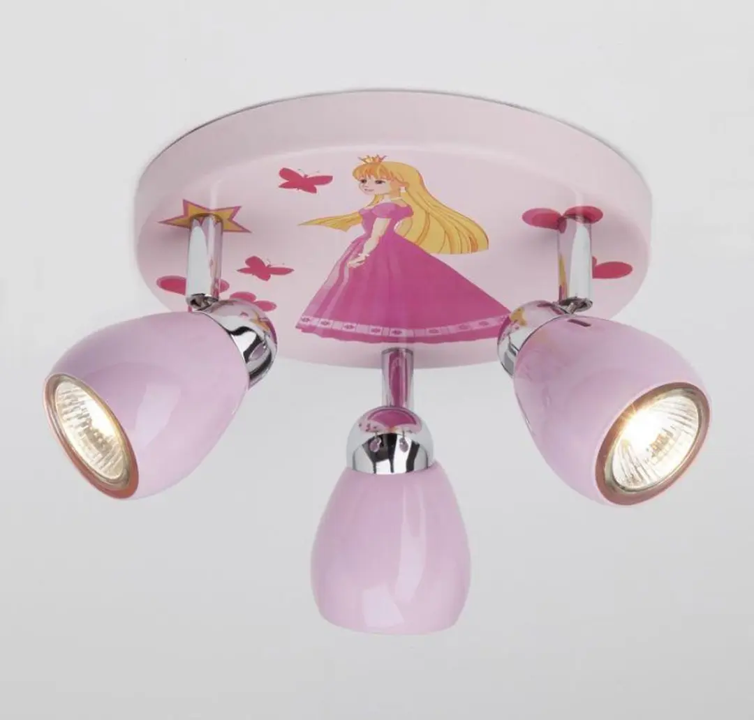Brilliant Princess Kinder Plafondspots Roze - 3 Stuks