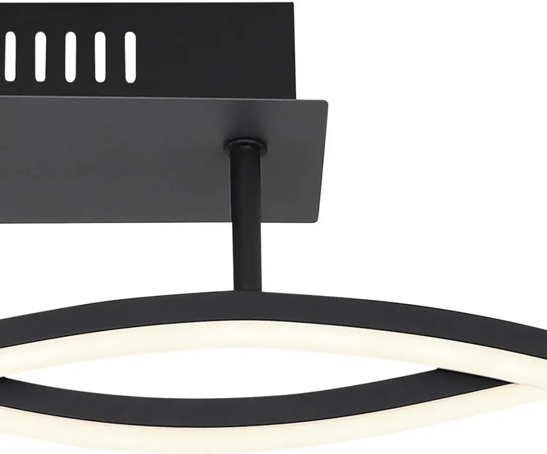 Globo Plafondlamp Grafiet Zwart 20W Warm Wit 88x15,5cm