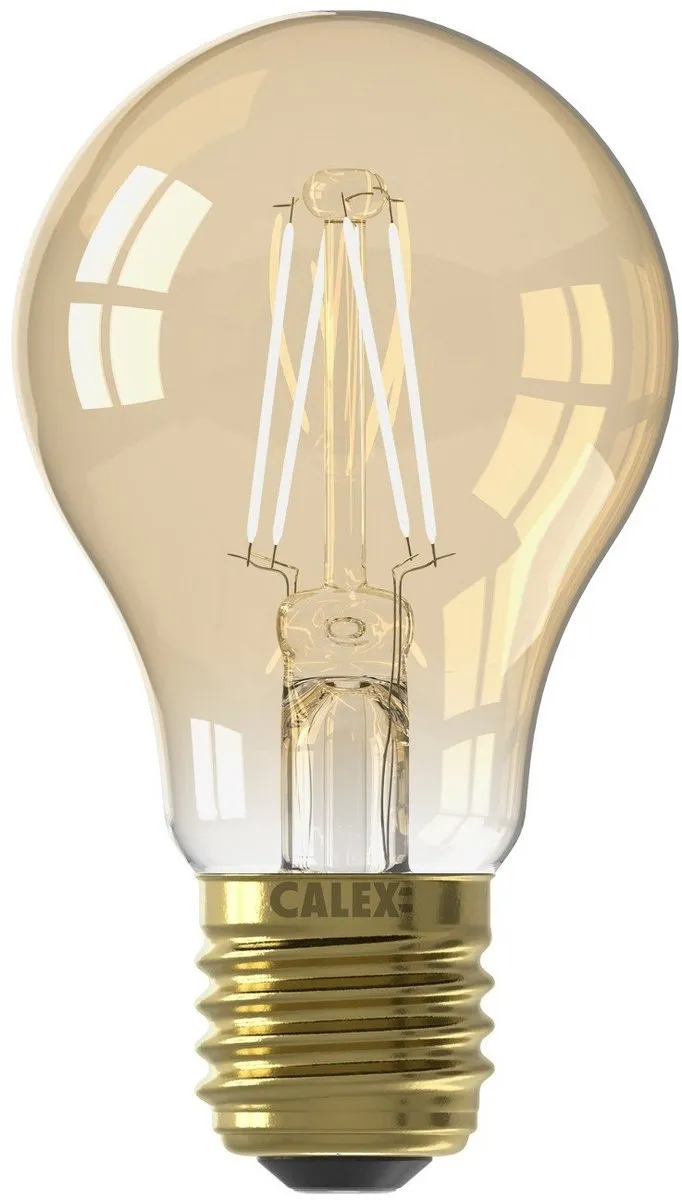Calex LED Lamp E27 A60 Goud 4.5W - Warm Wit - Dimbaar - afbeelding 6 van 6