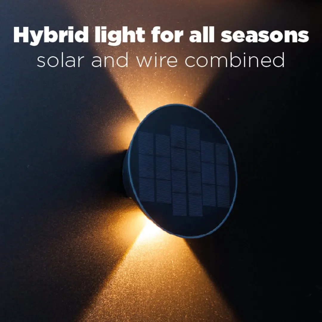 Lutec Belka LED Wandlamp Hybride - 2x280 Lm 3000K - Donkergrijs