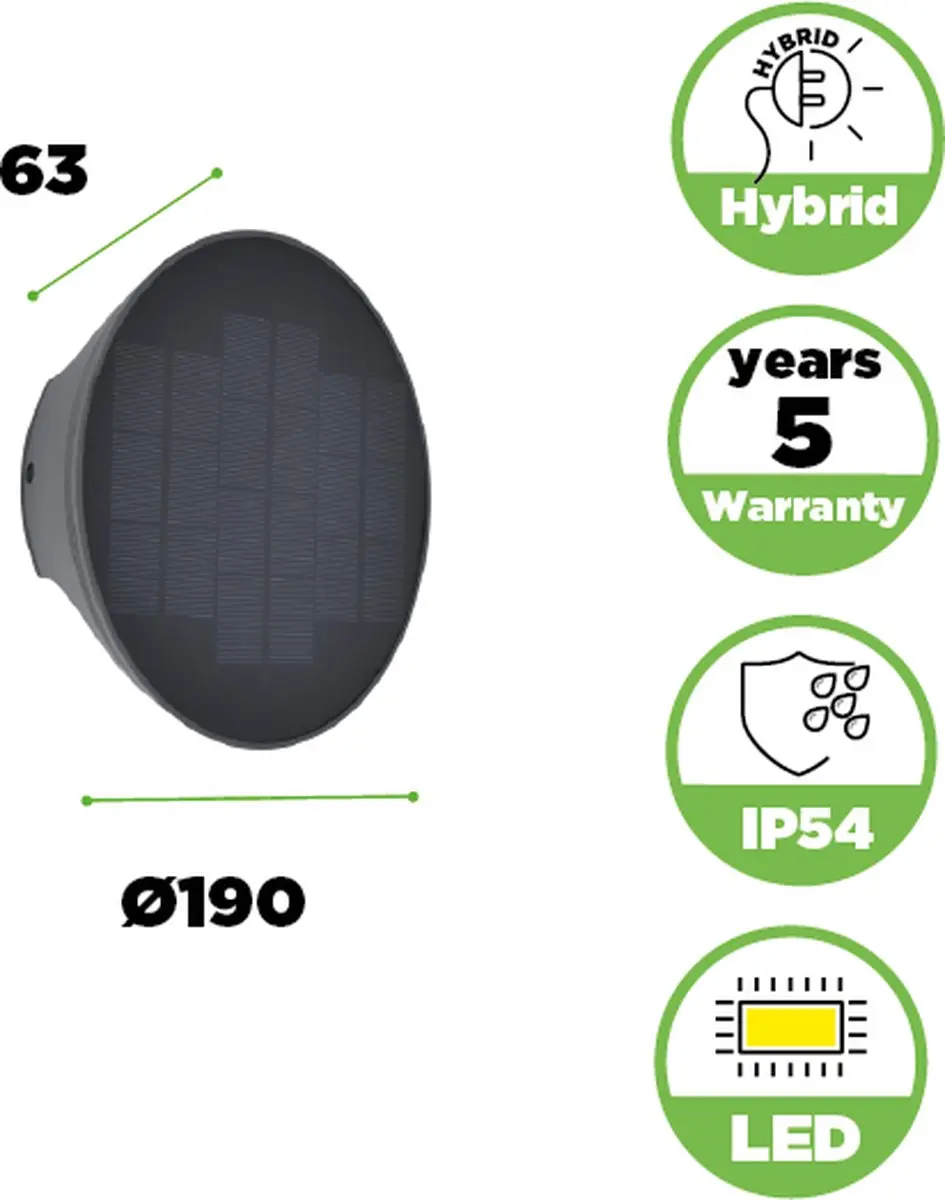 Lutec Belka LED Wandlamp Hybride - 2x280 Lm 3000K - Donkergrijs